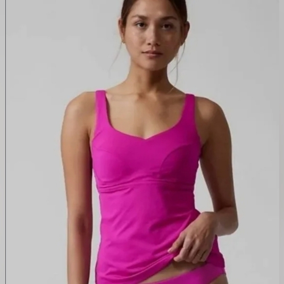 Athleta Other - Athleta Womens Bondi Bra Cup Tankini Electric Fuchsia All Water Sports 34B/C NWT
